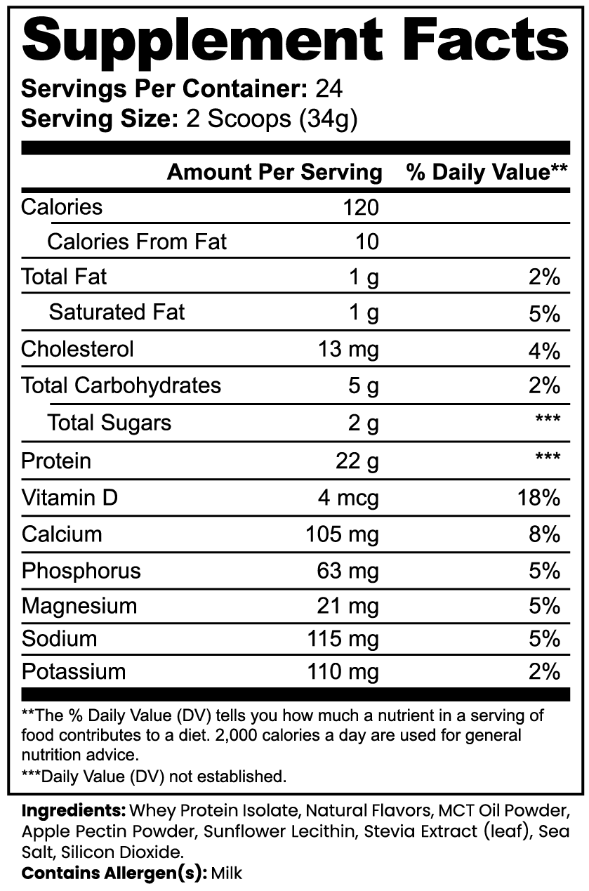 The Warrior's Whey 100% Whey Protein Isolate (Vanilla)