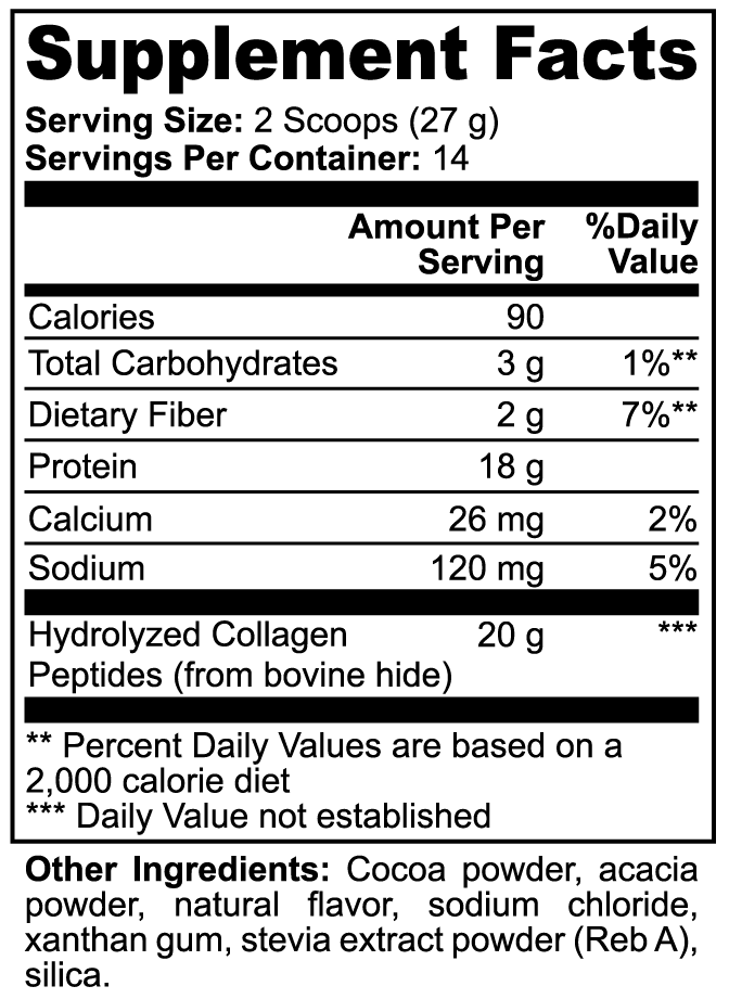 StoneSlinger Grass-Fed Collagen Peptides (Chocolate)
