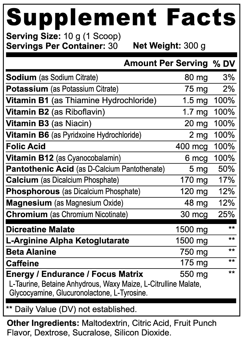 Ronin Chikara Pre-Workout (Fruit Punch)