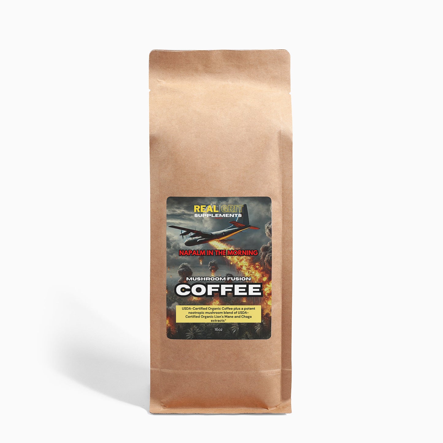 Napalm in the Morning (Mushroom Fusion Coffee - Lion’s Mane & Chaga 16oz)