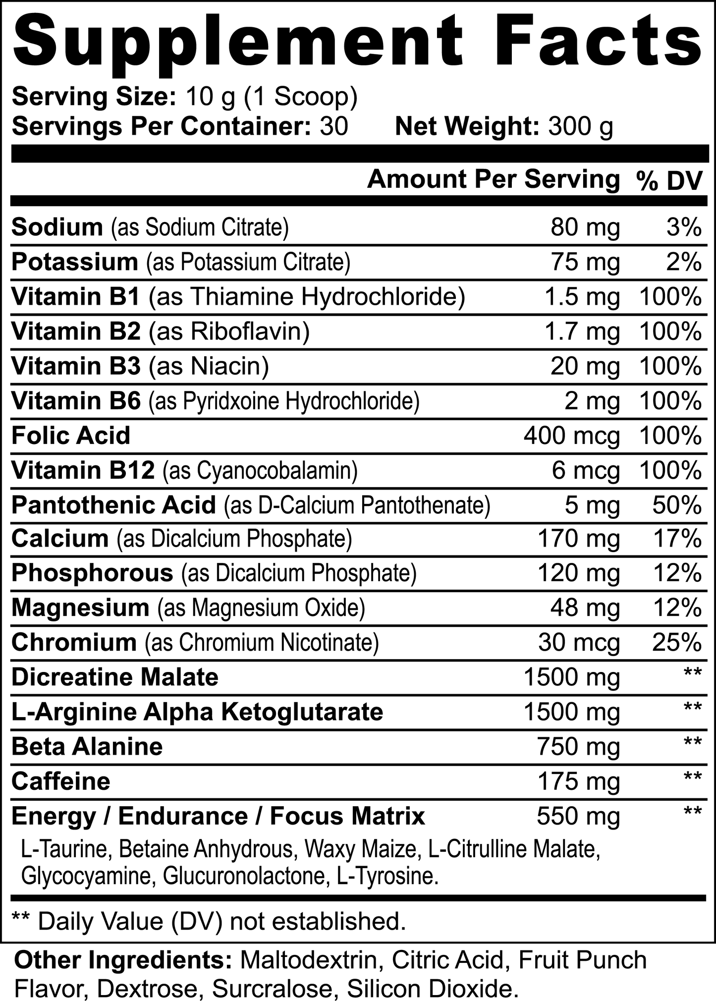 Ronin Chikara Pre-Workout (Fruit Punch)