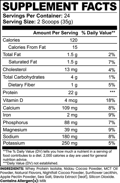 The Warrior's Whey 100% Whey Protein Isolate (Chocolate)