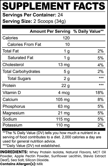 The Warrior's Whey 100% Whey Protein Isolate (Vanilla)