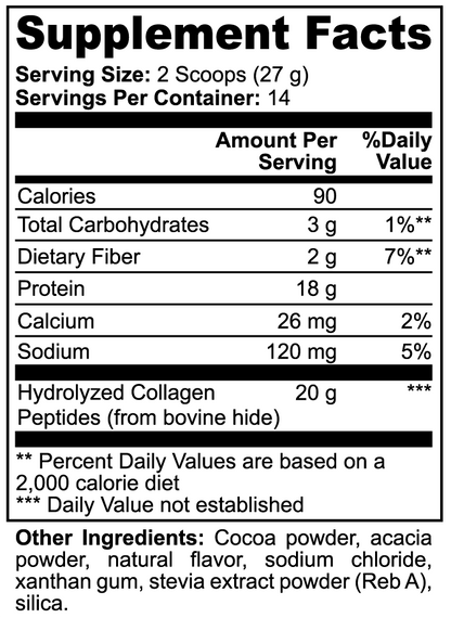 StoneSlinger Grass-Fed Collagen Peptides (Chocolate)